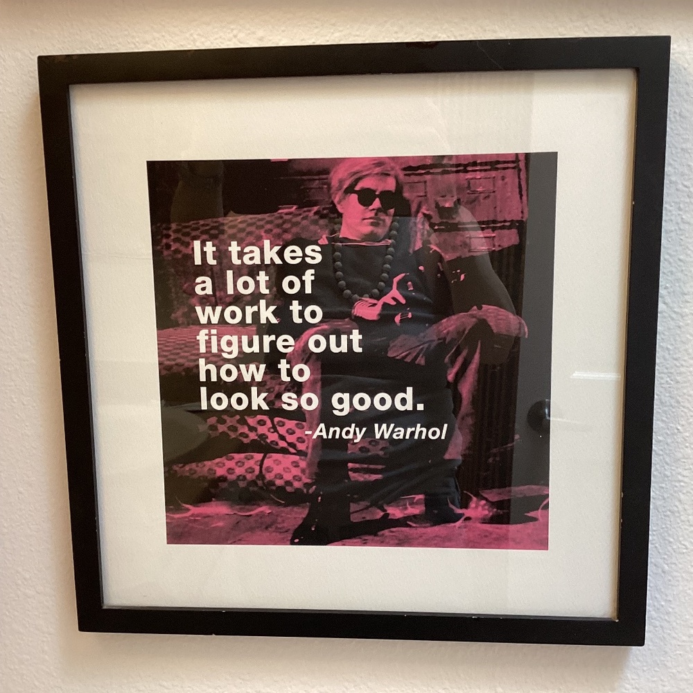 ANDY WARHOL QUOTE LITHOGRAPH